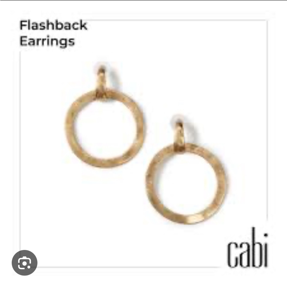 CAbi Flashback Classic Gold-Tone Hoop Earrings - Picture 3 of 4